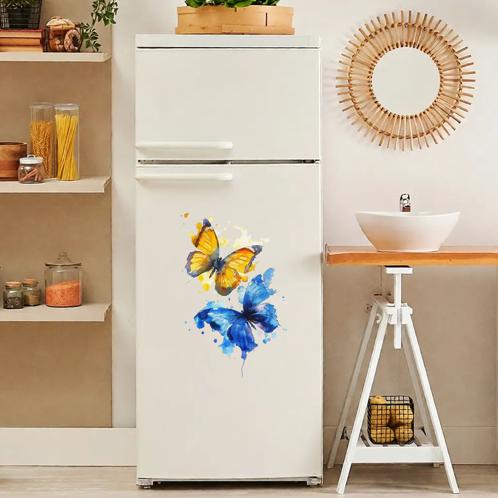 Kitchen Appliances Yellow - Calcomanía para refrigerador con diseño de