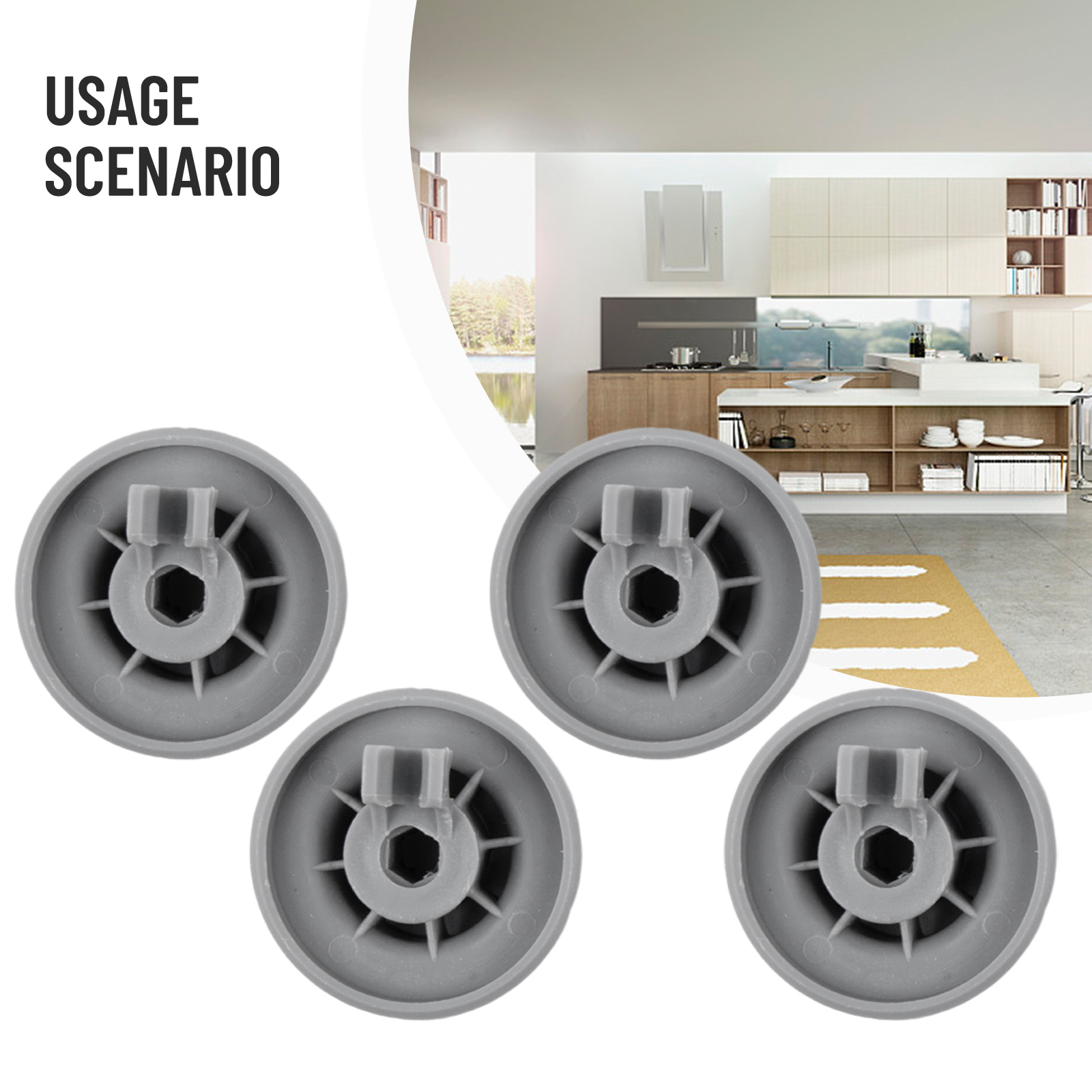 Kitchen Appliances Bosch - Juego de 4 ruedas para lavavajillas